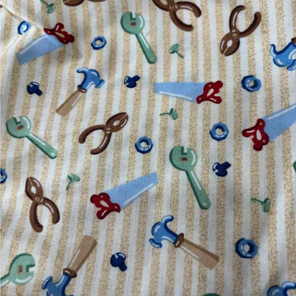 2 Tool Theme Hand Made Cotton Drawstring Gift Bags